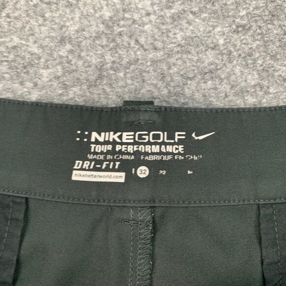 Nike Golf Shorts Mens 32 Black Tech Flat Front Golfing Dri Fit Tour Performance - Picture 6 of 15